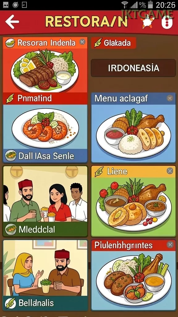 Cuplikan layar menu unduhan jktgame untuk perangkat Android